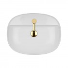 Oltens Hamnes Thin umywalka 51x39 cm nablatowa owalna biała 41313000