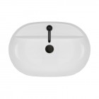 Oltens Hamnes Thin umywalka 62x42 cm nablatowa owalna biała 41314000