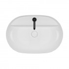 Oltens Hamnes Thin umywalka 62x42 cm nablatowa owalna biała 41314000