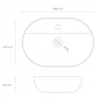 Oltens Hamnes Thin umywalka 80x40 cm nablatowa owalna biała 41315000