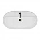 Oltens Hamnes Thin umywalka 80x40 cm nablatowa owalna biała 41315000