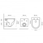 Oltens Hamnes miska WC wisząca PureRim biała 42013000