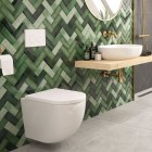 Oltens Hamnes miska WC wisząca PureRim z deską wolnoopadającą 42014000