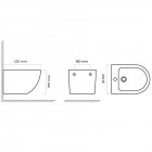 Oltens Hemnes bidet wiszący biały 46004000