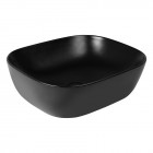 Oltens Hamnes umywalka 46,5x37,5 cm nablatowa owalna czarny mat 40301300