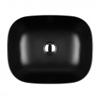 Oltens Hamnes umywalka 46,5x37,5 cm nablatowa owalna czarny mat 40301300