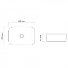 Oltens Hamnes umywalka 46,5x37,5 cm nablatowa owalna czarny mat 40301300