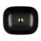 Oltens Hamnes umywalka 46,5x37,5 cm nablatowa owalna czarny mat 40301300