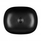Oltens Hamnes umywalka 49x39,5 cm nablatowa owalna czarny mat 40300300