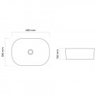 Oltens Hamnes umywalka 49x39,5 cm nablatowa owalna czarny mat 40300300