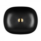 Oltens Hamnes umywalka 49x39,5 cm nablatowa owalna czarny mat 40300300