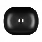 Oltens Hamnes umywalka 49x39,5 cm nablatowa owalna czarny mat 40300300