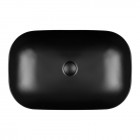 Oltens Hamnes umywalka 61x40 cm nablatowa owalna czarny mat 40302300