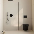 Oltens Hamnes miska WC wisząca PureRim czarny mat 42013300