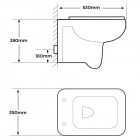 Oltens Ribe miska WC wisząca PureRim z deską wolnoopadającą biała 42010000