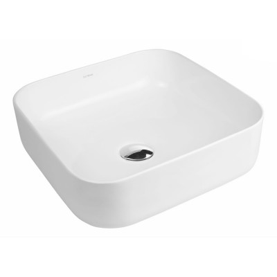 Oltens Hadsel umywalka kwadratowa 38,5 cm nablatowa biała 40307000