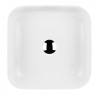 Oltens Hadsel umywalka kwadratowa 38,5 cm nablatowa biała 40307000