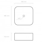 Oltens Hadsel umywalka kwadratowa 38,5 cm nablatowa biała 40307000