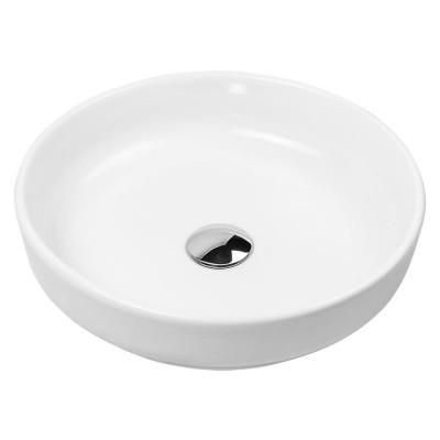 Oltens Fossa umywalka 40 cm nablatowa okrągła biała 40302000