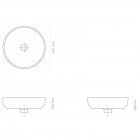 Oltens Fossa umywalka 40 cm nablatowa okrągła biała 40302000