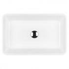 Oltens Fossa umywalka 55x34 cm nablatowa prostokątna biała 40301000
