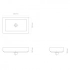 Oltens Fossa umywalka 55x34 cm nablatowa prostokątna biała 40301000