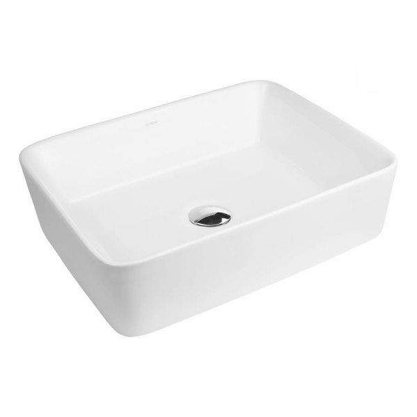 Oltens Forde umywalka 48x37 cm nablatowa prostokątna biała 40314000