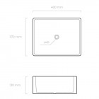 Oltens Forde umywalka 48x37 cm nablatowa prostokątna biała 40314000