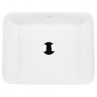 Oltens Forde umywalka 48x37 cm nablatowa prostokątna biała 40314000