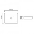 Oltens Forde umywalka 51x40,5 cm nablatowa prostokątna czarny mat 40303300