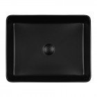 Oltens Forde umywalka 51x40,5 cm nablatowa prostokątna czarny mat 40303300