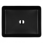 Oltens Forde umywalka 51x40,5 cm nablatowa prostokątna czarny mat 40303300