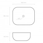 Oltens Josen umywalka 50x39,5 cm nablatowa owalna biała 40305000