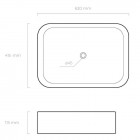 Oltens Solberg umywalka 62x41,5 cm nablatowa prostokątna biała 40318000