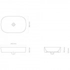 Oltens Jurong umywalka 54x36 cm nablatowa biała 40304000