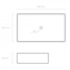 Oltens Lustra umywalka 60,5x35 cm nablatowa prostokątna biała 40306000