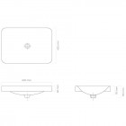 Oltens Kagera umywalka 60x42 cm nablatowa biała 40303000