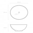 Oltens Etne umywalka 40x33 cm nablatowa owalna biała 40313000