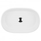 Oltens Lom umywalka 55x34 cm nablatowa owalna biała 40311000