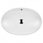 Oltens Sogne umywalka 63x42 cm nablatowa owalna biała 40310000