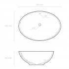 Oltens Sogne umywalka 63x42 cm nablatowa owalna biała 40310000