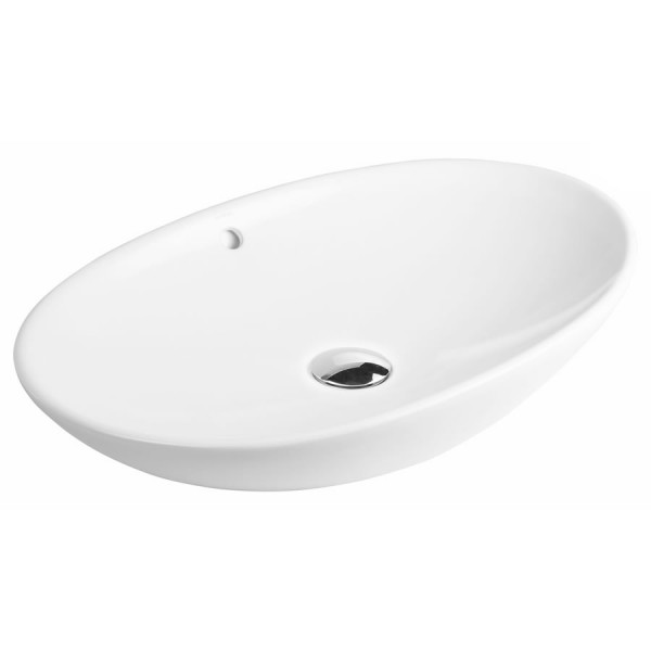 Oltens Sogne umywalka 63x42 cm nablatowa owalna biała 40310000