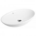 Oltens Sogne umywalka 63x42 cm nablatowa owalna biała 40310000