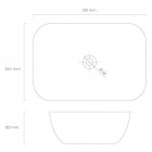 Oltens Solvig umywalka 51x34 cm nablatowa owalna biała 40322000