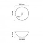 Oltens Jagala umywalka 32x32 cm nablatowa biała 40317000