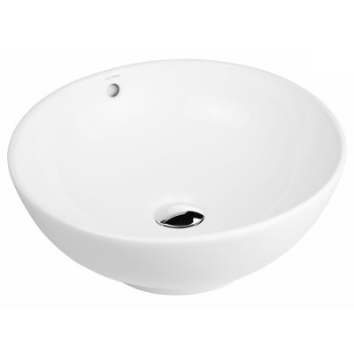 Oltens Fana umywalka 42 cm nablatowa okrągła biała 40312000