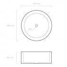 Oltens Lagde umywalka 40 cm nablatowa okrągła biała 40316000