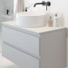 Oltens Lagde umywalka 40 cm nablatowa okrągła biała 40316000