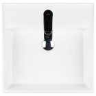 Oltens Hyls umywalka 47 cm nablatowa kwadratowa biała 41309000