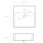 Oltens Hyls umywalka 47 cm nablatowa kwadratowa biała 41309000